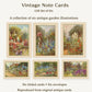 Vintage Garden Note Cards – Gift Set of Six