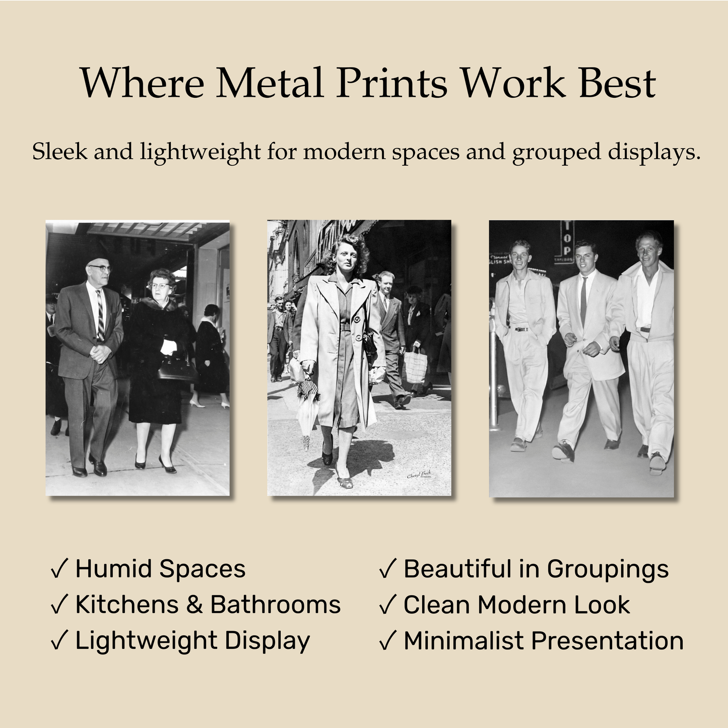 Metal Prints — Frame Ready, Float Mounted