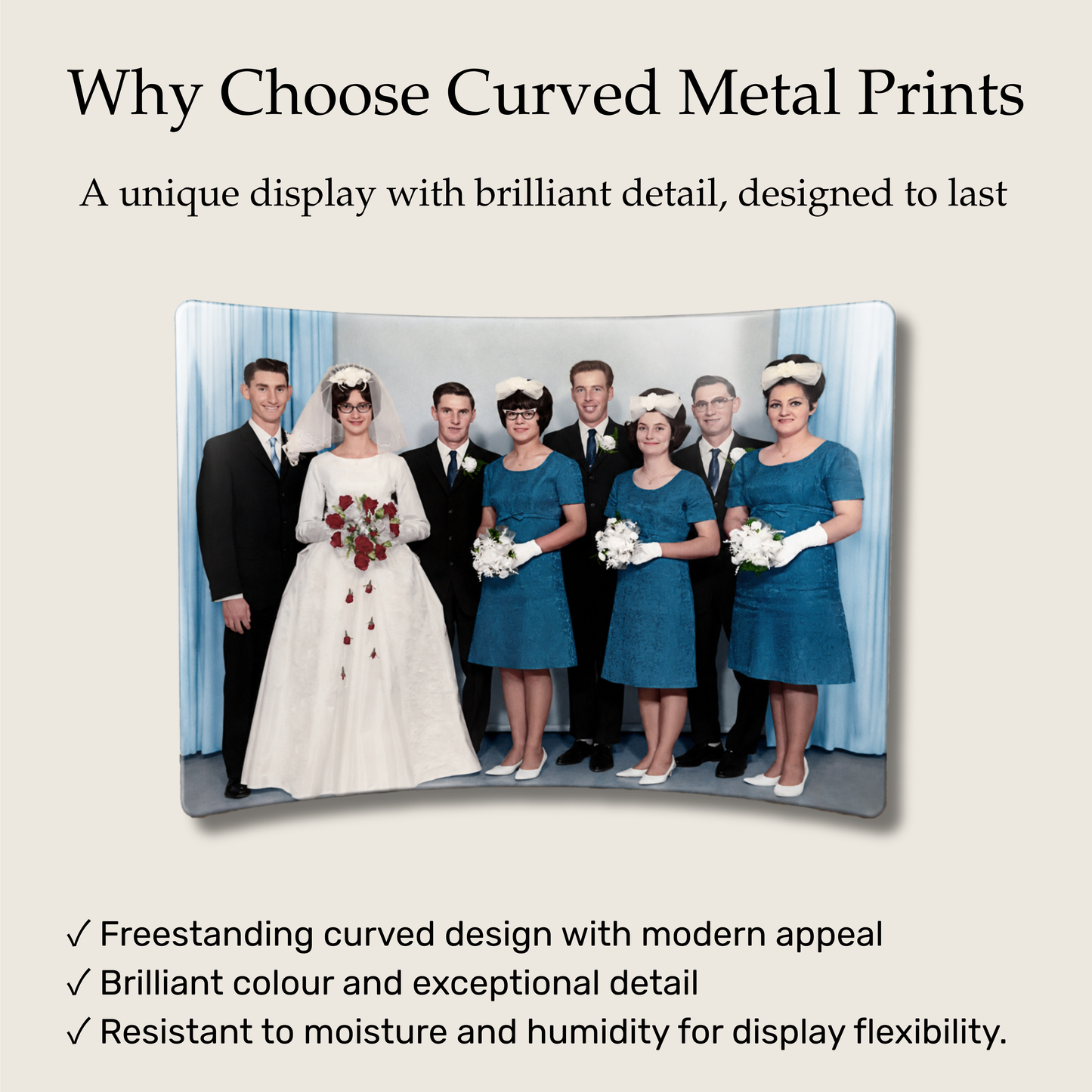 Curved Metal Print –(Desk Display)