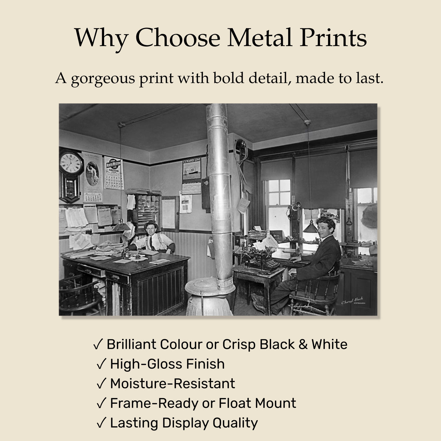 Metal Prints — Frame Ready, Float Mounted